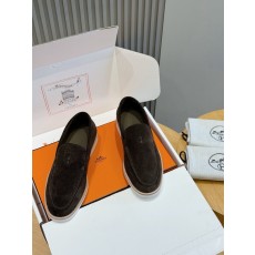 에르메스 Job 스웨이드 가죽 로퍼 001-179012