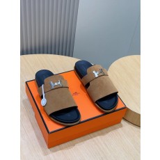 에르메스 남성 H 버클 가죽 슬리퍼 001-179097