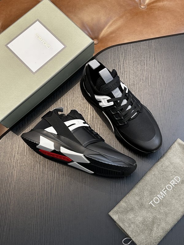 TOM FORD 가죽 로우탑 스니커즈 001-179213