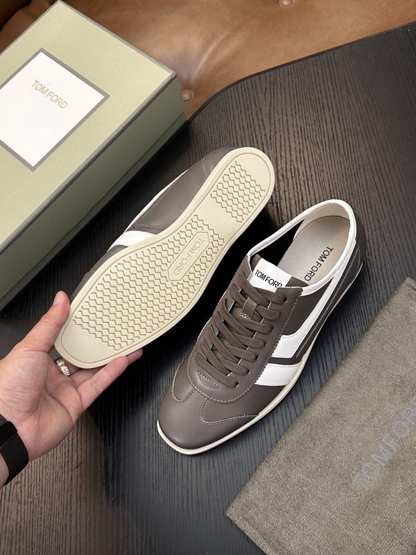 TOM FORD Cambridge 가죽 로우탑 스니커즈 001-179243