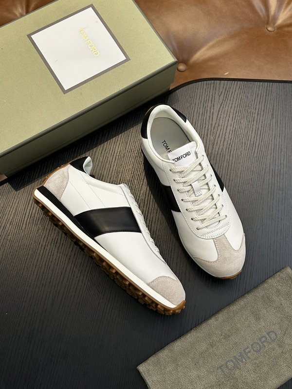 TOM FORD 캠브리지 소가죽 로우탑 스니커즈 001-179276