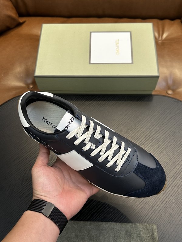 TOM FORD Cambridge 가죽 로우탑 스니커즈 001-179277