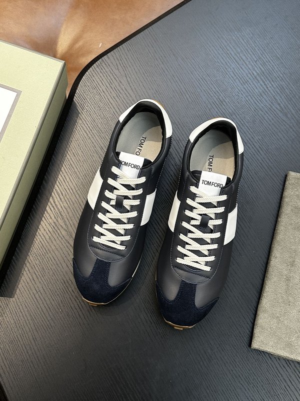TOM FORD Cambridge 가죽 로우탑 스니커즈 001-179277