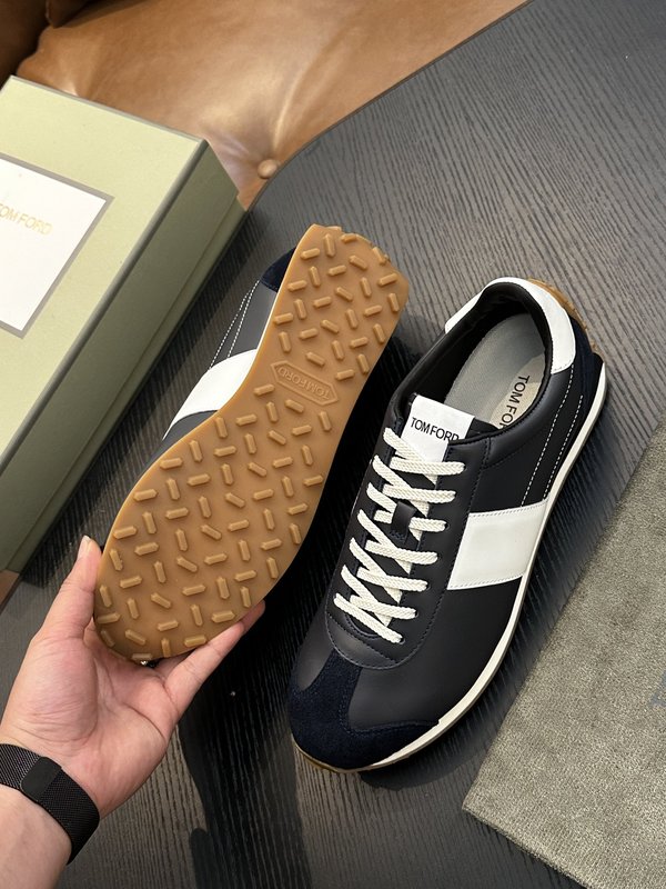 TOM FORD Cambridge 가죽 로우탑 스니커즈 001-179277