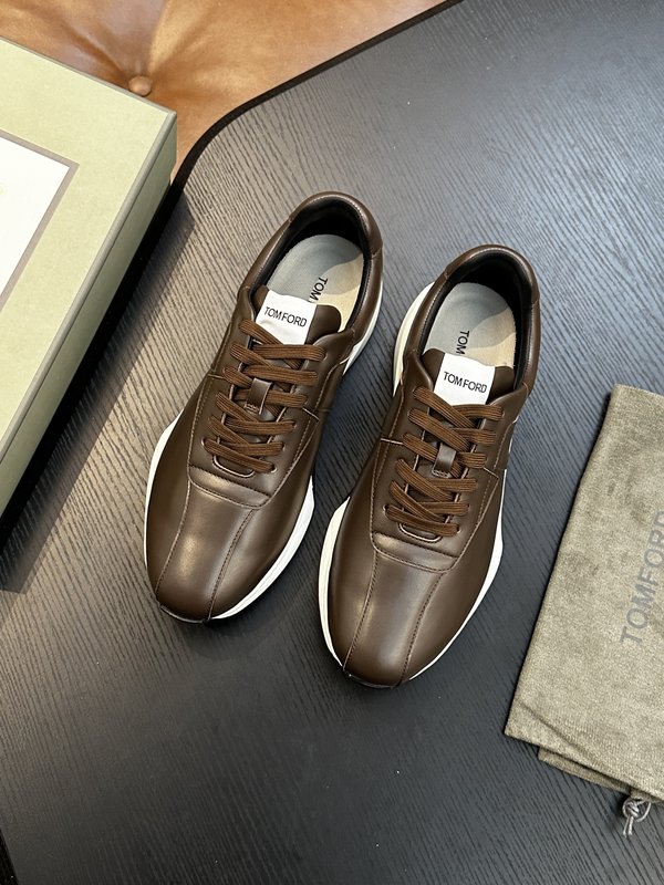 TOM FORD Cambridge 가죽 로우탑 스니커즈 001-179289