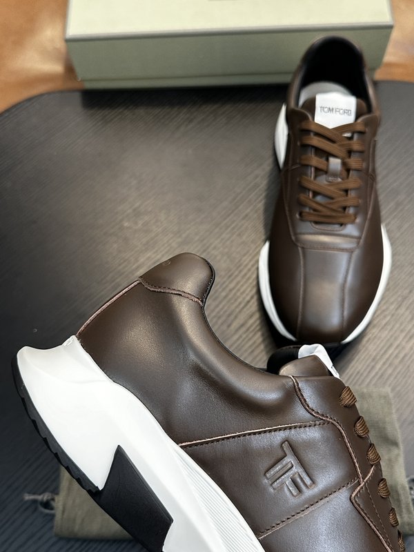 TOM FORD Cambridge 가죽 로우탑 스니커즈 001-179289