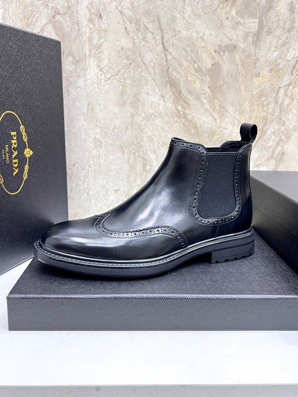 PRADA 가정품 사피아노 첼시 부츠 001-179921