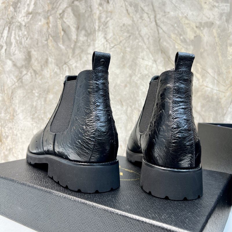 PRADA 남성용 첼시 부츠 소 가죽 보온 001-179930