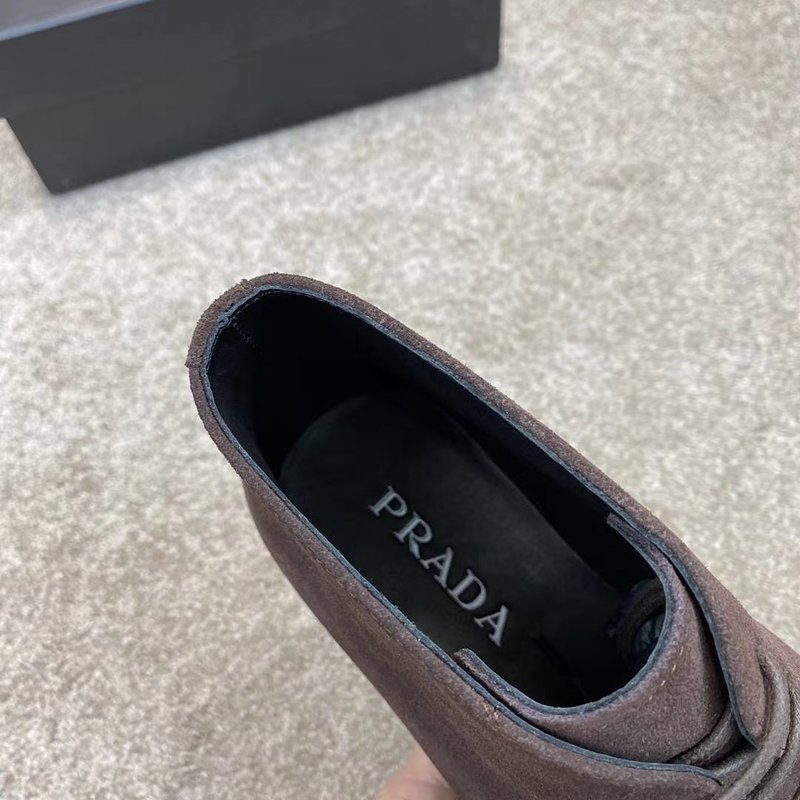 Prada 비즈니스 캐주얼 소 가죽 남성 부츠 001-179937
