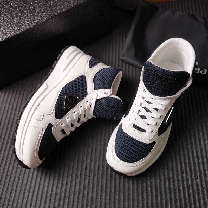 PRADA 네이비화이트 메쉬 운동화 001-180002