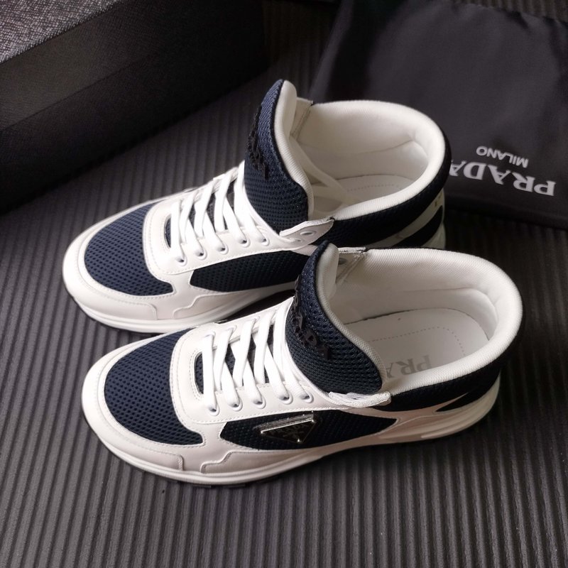 PRADA 네이비화이트 메쉬 운동화 001-180002