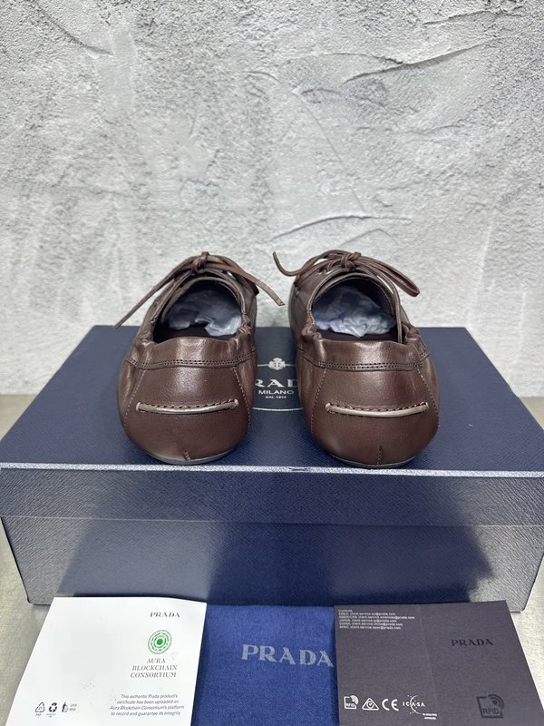 PRADA 빈티지 남성 가죽 스플라이스 슈즈 001-180019