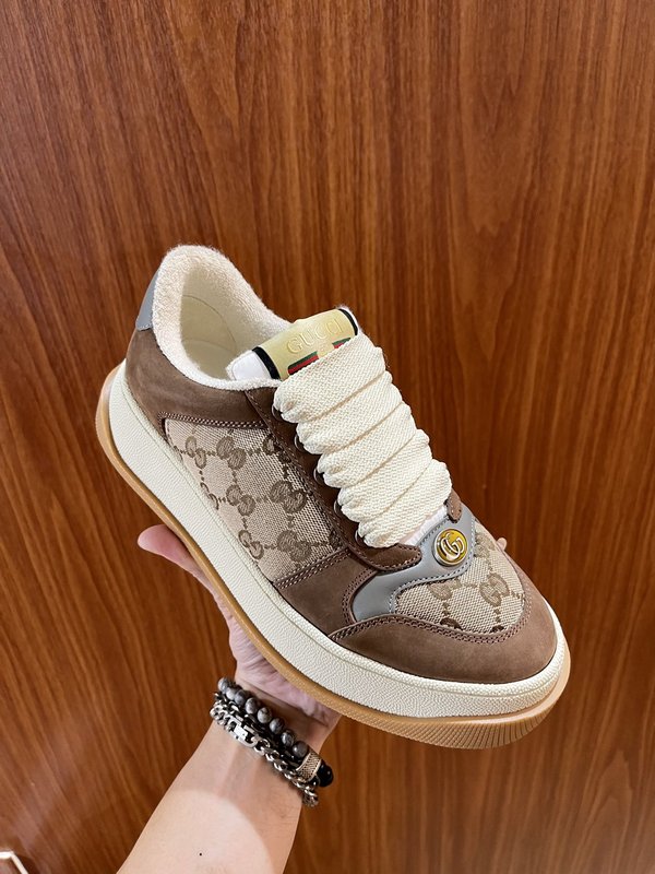 GUCCI Screener 두꺼운 밑창 패디 슈즈 001-180182