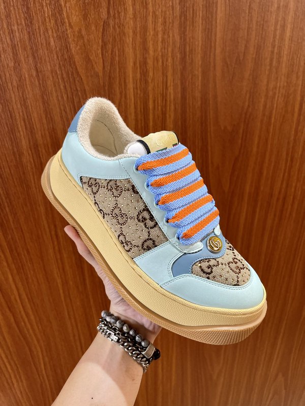 GUCCI Screener 두꺼운 밑창 패디 슈즈 001-180182