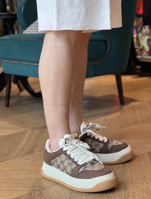 GUCCI Screener 두꺼운 밑창 패디 슈즈 001-180182