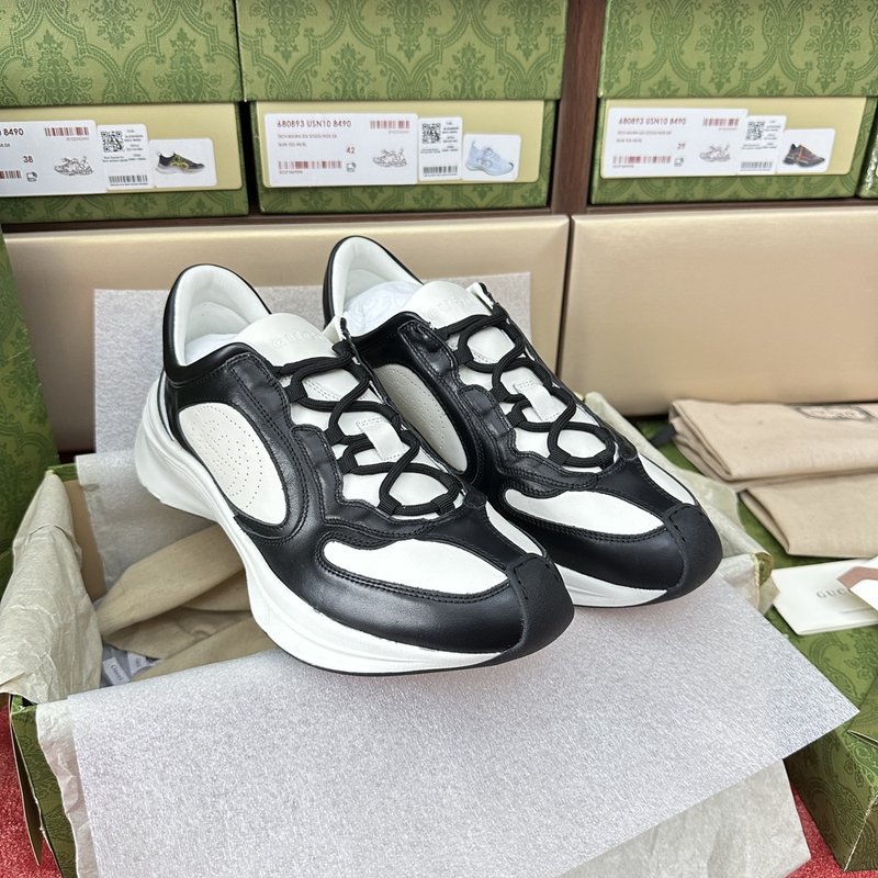 Gucci Run 5D 프린팅 레더 런닝화 001-180190