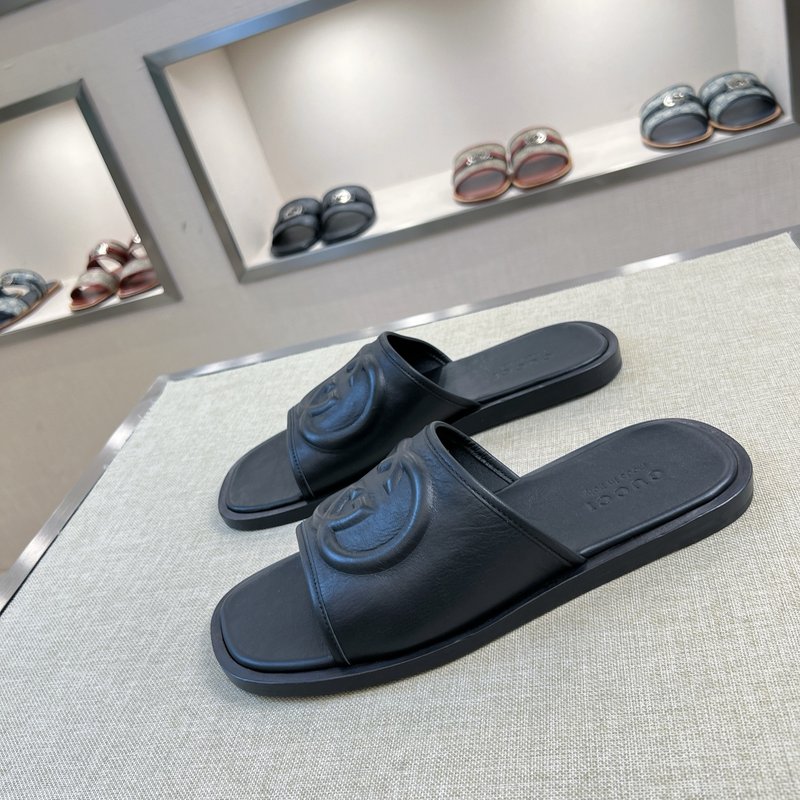 Gucci 오리지널 가죽 바닥 슬리퍼 001-180380