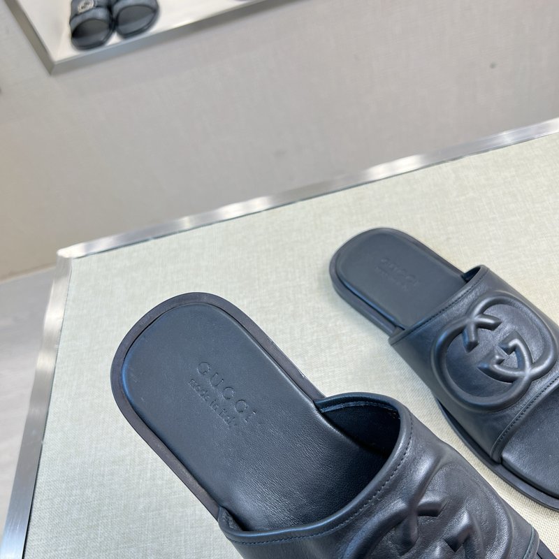 Gucci 오리지널 가죽 바닥 슬리퍼 001-180380
