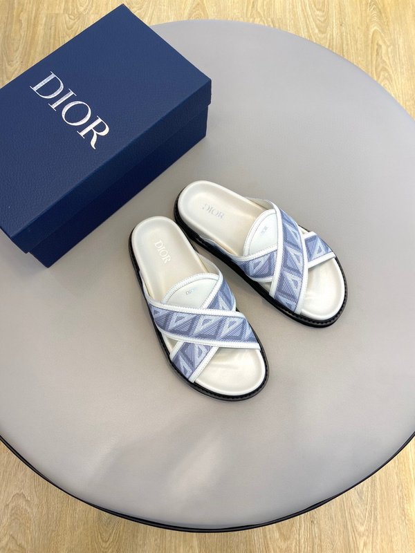 Dior 남성 수입 가죽 슬리퍼 001-180430
