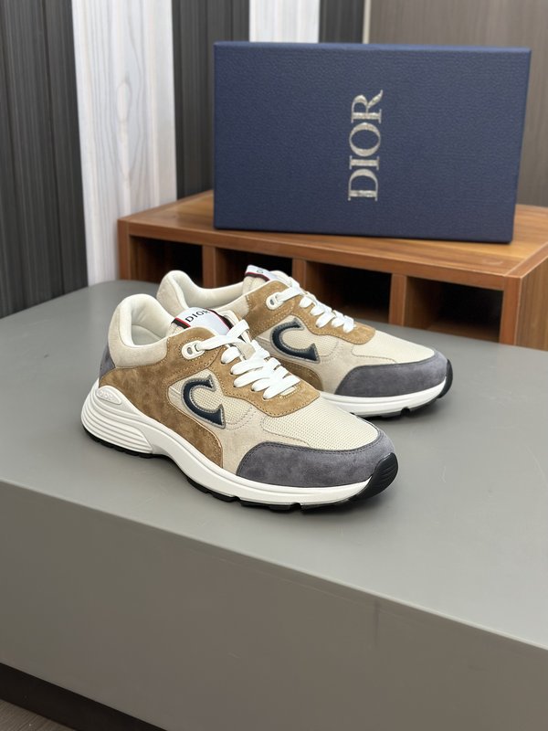 DIOR B30 이탈리아 소 가죽 메쉬 운동화 001-180567