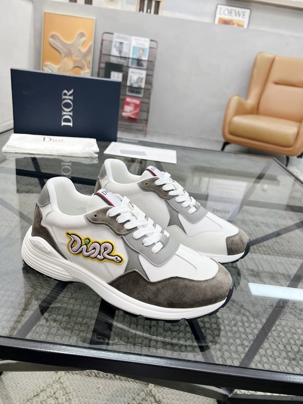 DIOR 디올 남성 레더 메쉬 스니커즈 001-180625