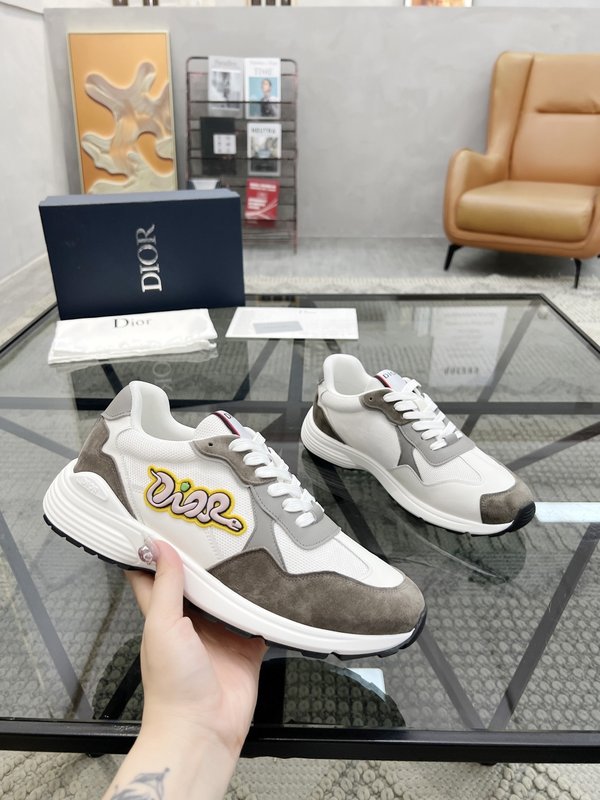 DIOR 디올 남성 레더 메쉬 스니커즈 001-180625
