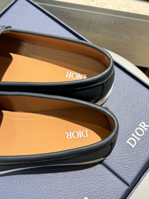 Dior Granville 남성 네이비 수ède 로퍼 001-180637