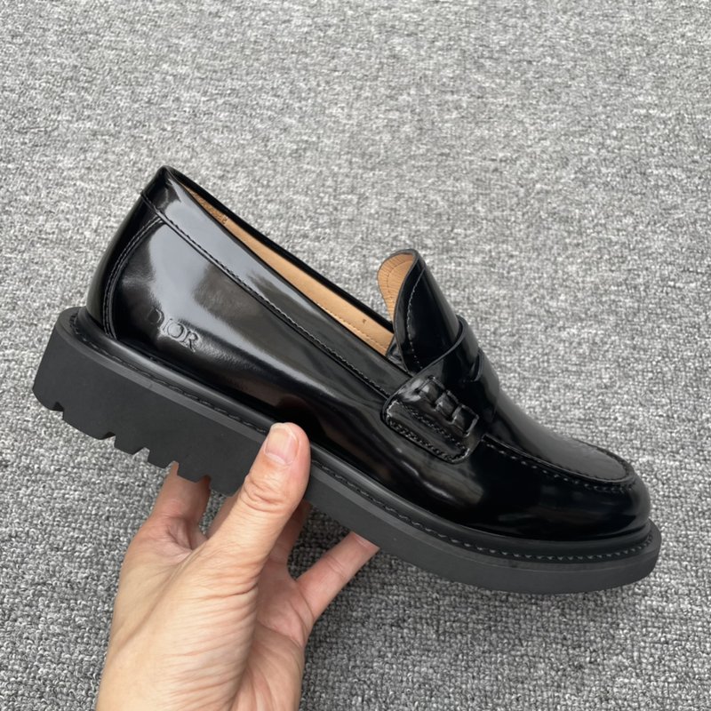 Dior Explorer 블랙 가죽 더비 슈즈 001-180652