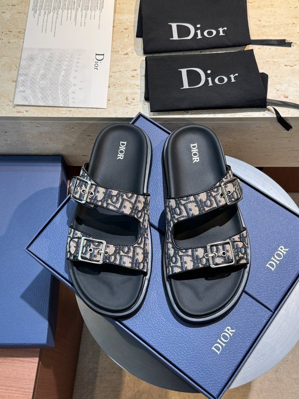 Dior Aqua 남성 교차 밴드 캔버스 샌들 001-180665
