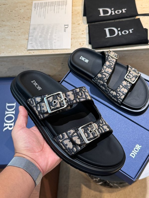 Dior Aqua 남성 교차 밴드 캔버스 샌들 001-180665
