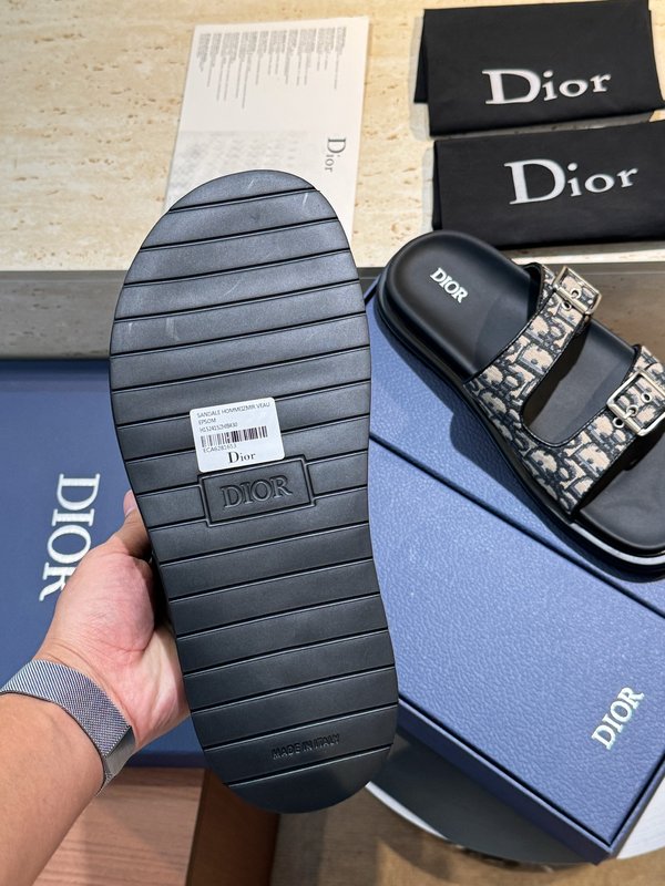 Dior Aqua 남성 교차 밴드 캔버스 샌들 001-180665