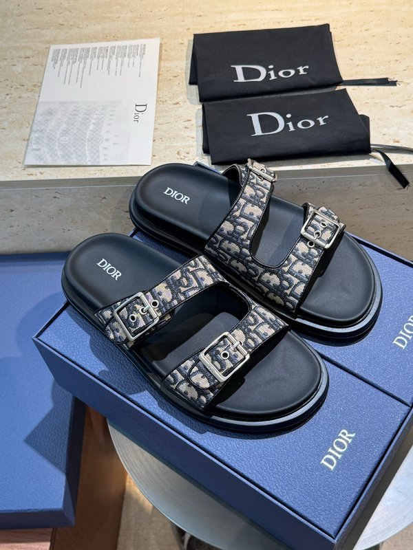 Dior Aqua 남성 교차 밴드 캔버스 샌들 001-180665