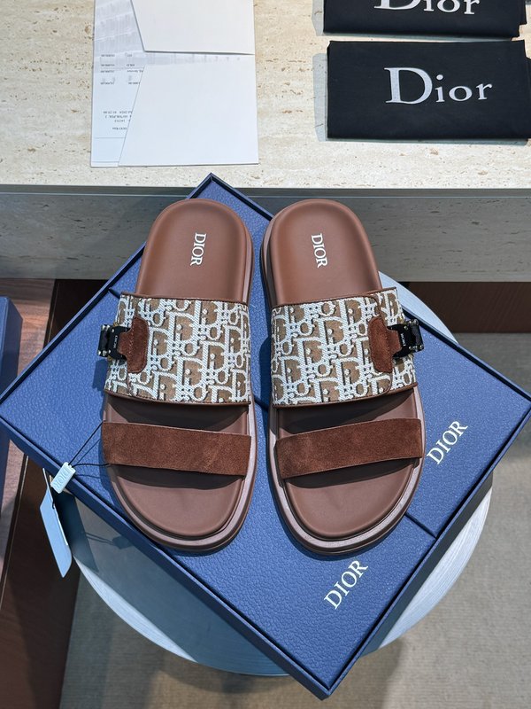 DIOR Aqua 남성 크로스 밴드 캔버스 샌들 001-180670