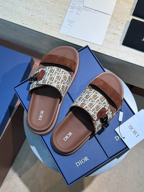 DIOR Aqua 남성 크로스 밴드 캔버스 샌들 001-180670