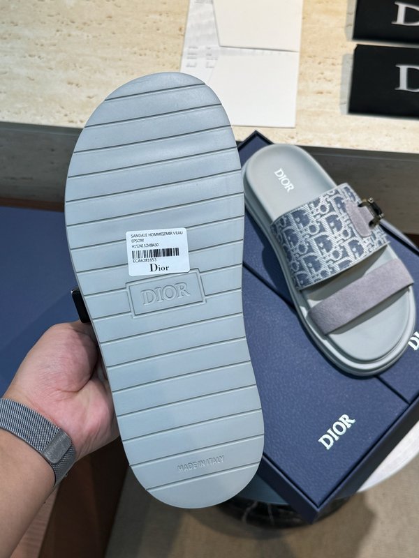 DIOR Aqua 남성 크로스 밴드 패턴 슬리퍼 샌들 001-180671