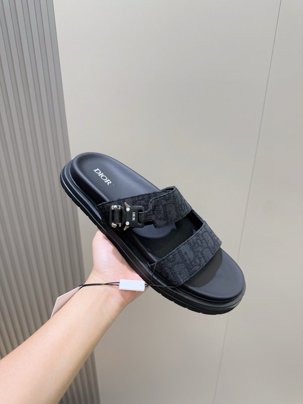 DIOR Aqua 남성 교차 스트랩 캔버스 샌들 001-180674