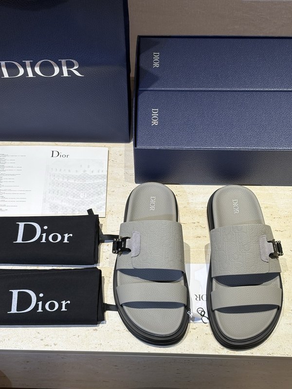 Dior Aqua 남성 교차 밴드 캔버스 슬리퍼 001-180861