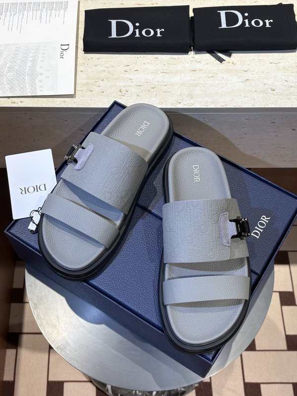 Dior Aqua 남성 교차 밴드 캔버스 슬리퍼 001-180861
