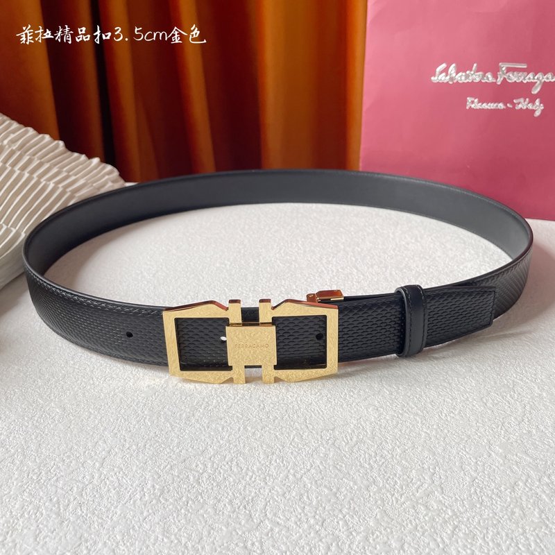 페라 이탈리아 양면 소가죽 구리 버클 벨트 001-181052