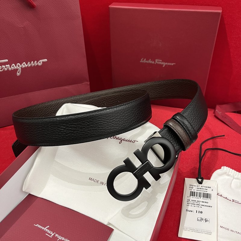 페라가모 양면 리치 그레인 벨트 001-181072