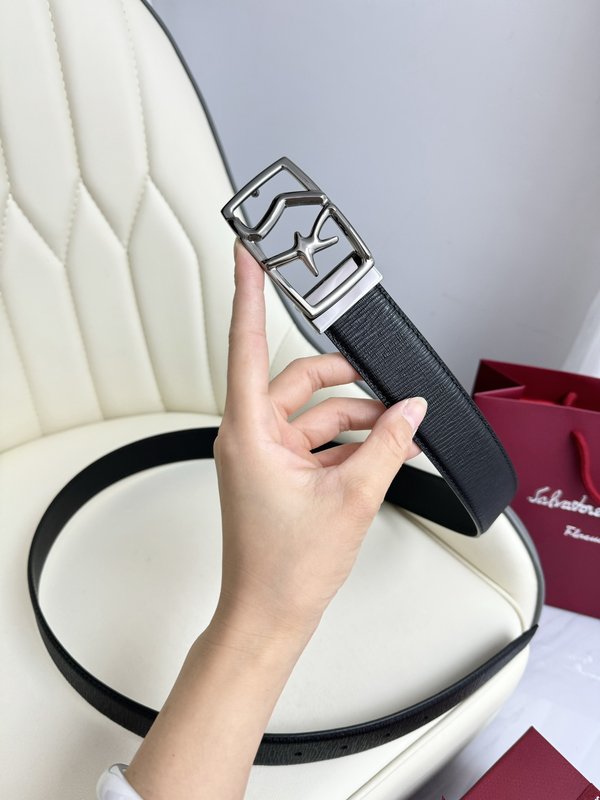 페라가모 양면 수입 소가죽 벨트 001-181075