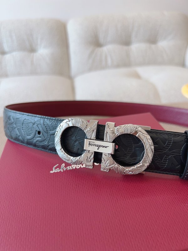 페라가모 양면 듀얼 컬러 가죽 벨트 001-181094