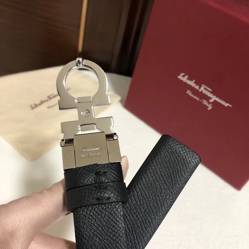 페라가모 여성용 2.5cm 말발굽 버클 양면 벨트 001-181098