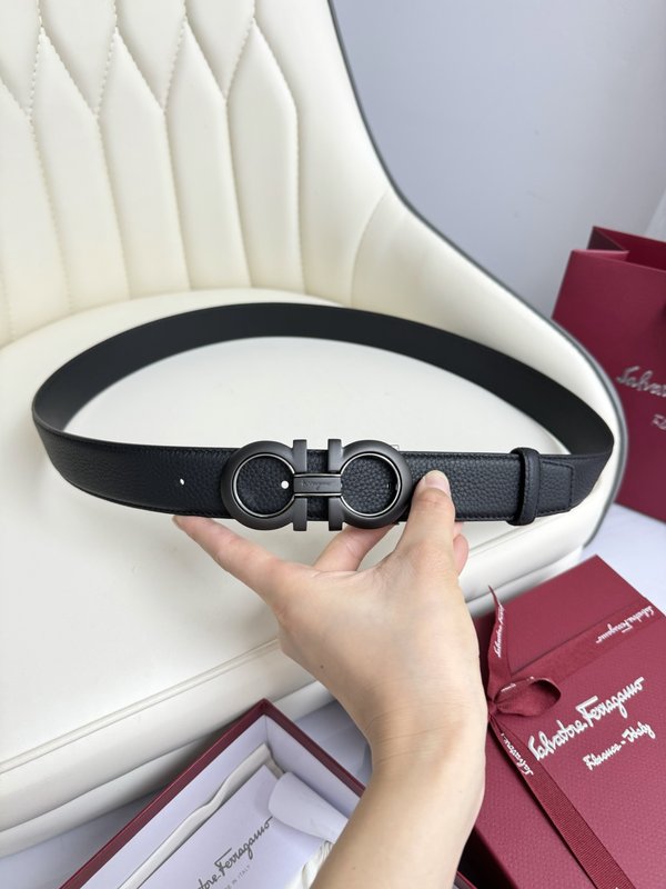 페라가모 양면 수입 소 가죽 벨트 001-181106