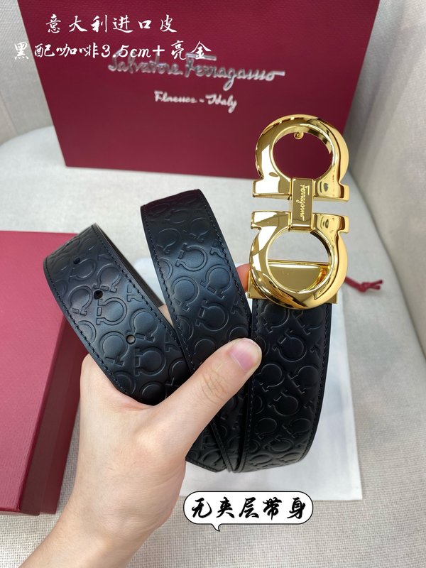 페라가모 더블 G 버클 블랙 벨트 001-181154