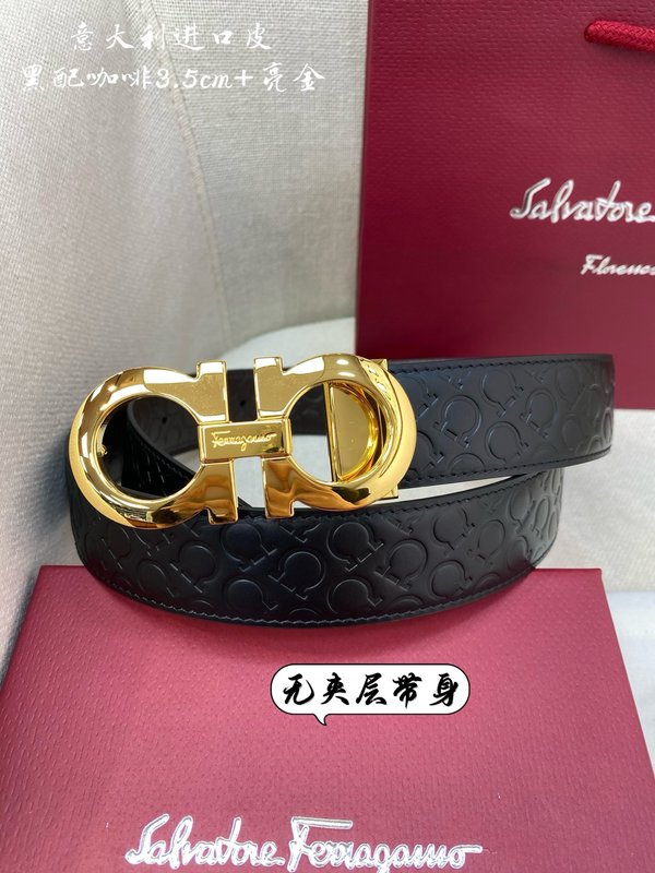 페라가모 더블 G 버클 블랙 벨트 001-181154