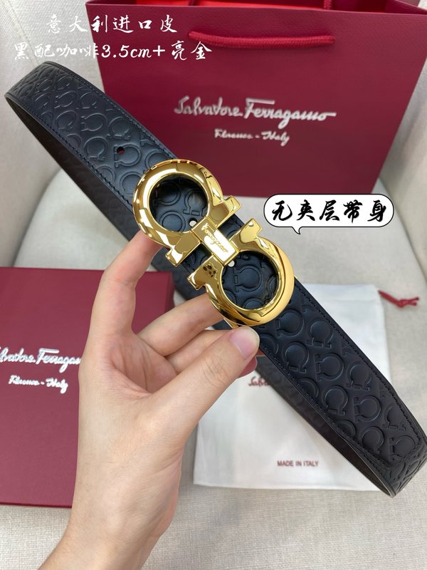 페라가모 더블 G 버클 블랙 벨트 001-181154