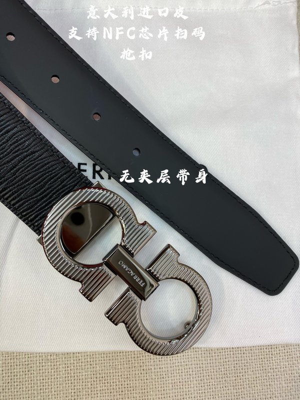 페라가모 이탈리아 원산 가죽 NFC 칩 벨트 001-181161