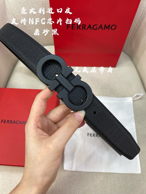 페라가모 3.5cm 더블 지오 벨트 이탈리아 가죽 001-181162