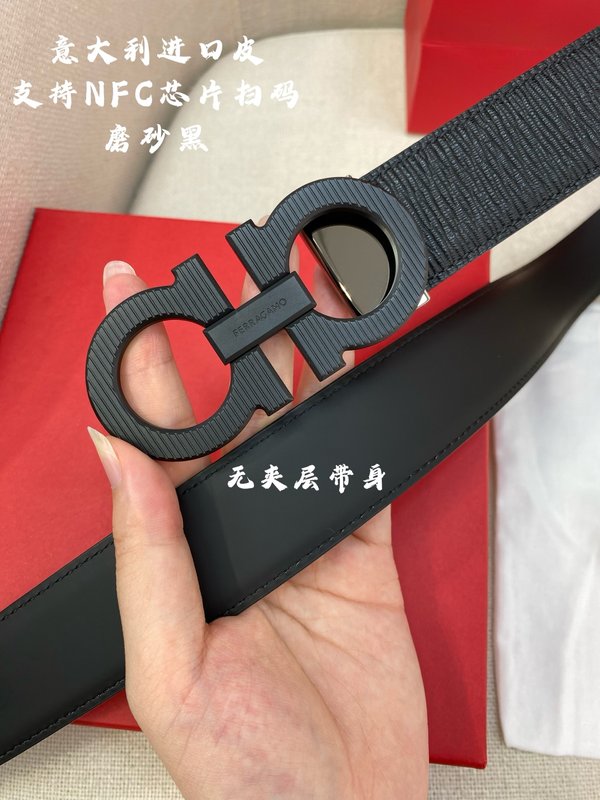 페라가모 3.5cm 더블 지오 벨트 이탈리아 가죽 001-181162